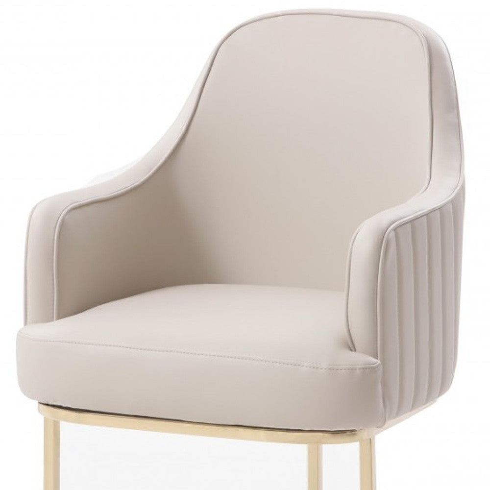 Gray Gold Modern Dining Chair