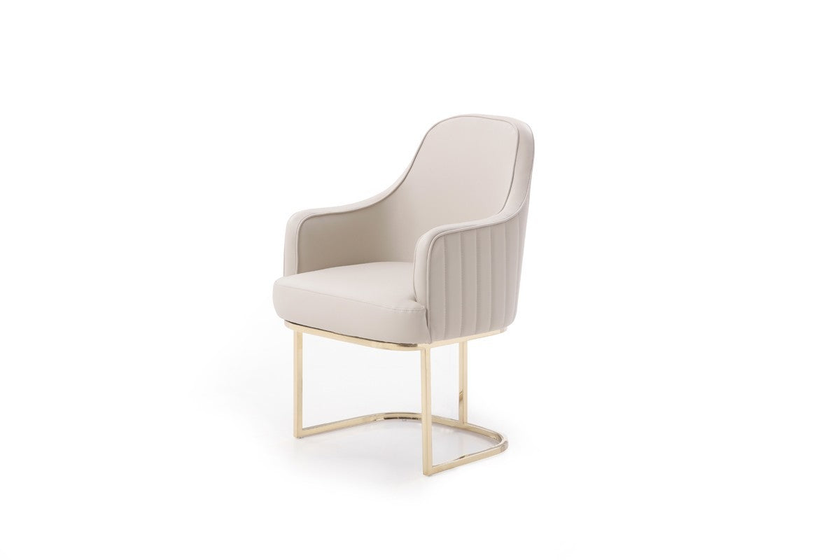 Gray Gold Modern Dining Chair