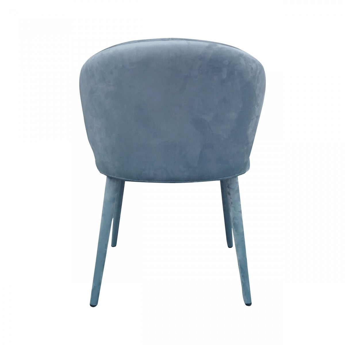 Blue Gray Fabric Wrapped Dining Chair