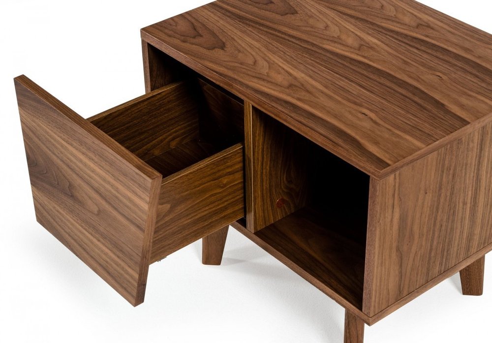 24" Wood One Drawer Nightstand
