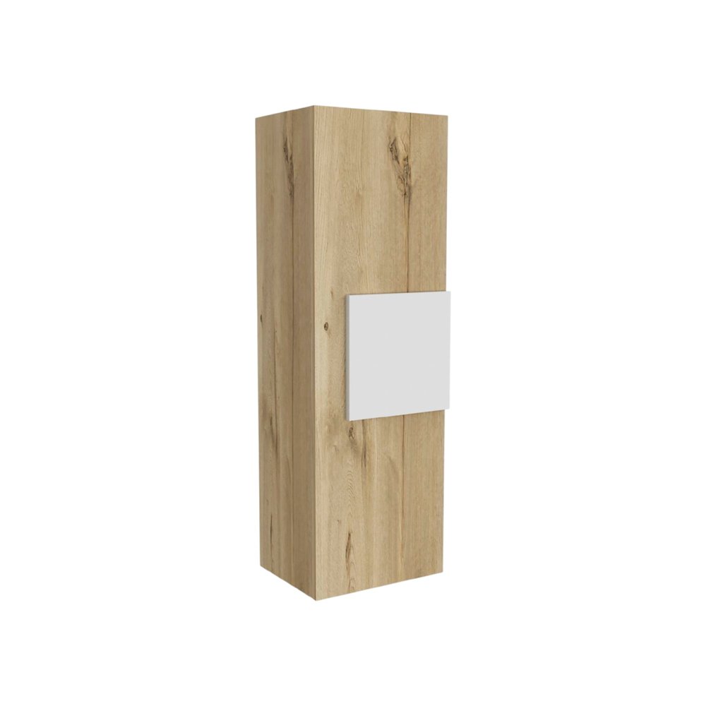 Light Oak and White Multi Purpose Vertical Hanging Cabinet