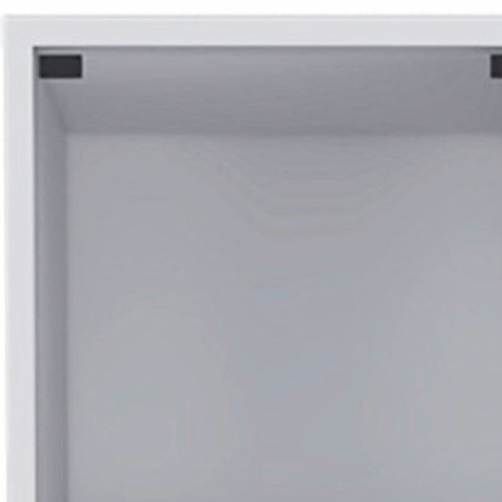 12" White Wood Linen Cabinet