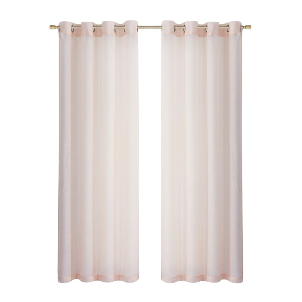Set of Two 84"  Blush Solid Modern Window Panels