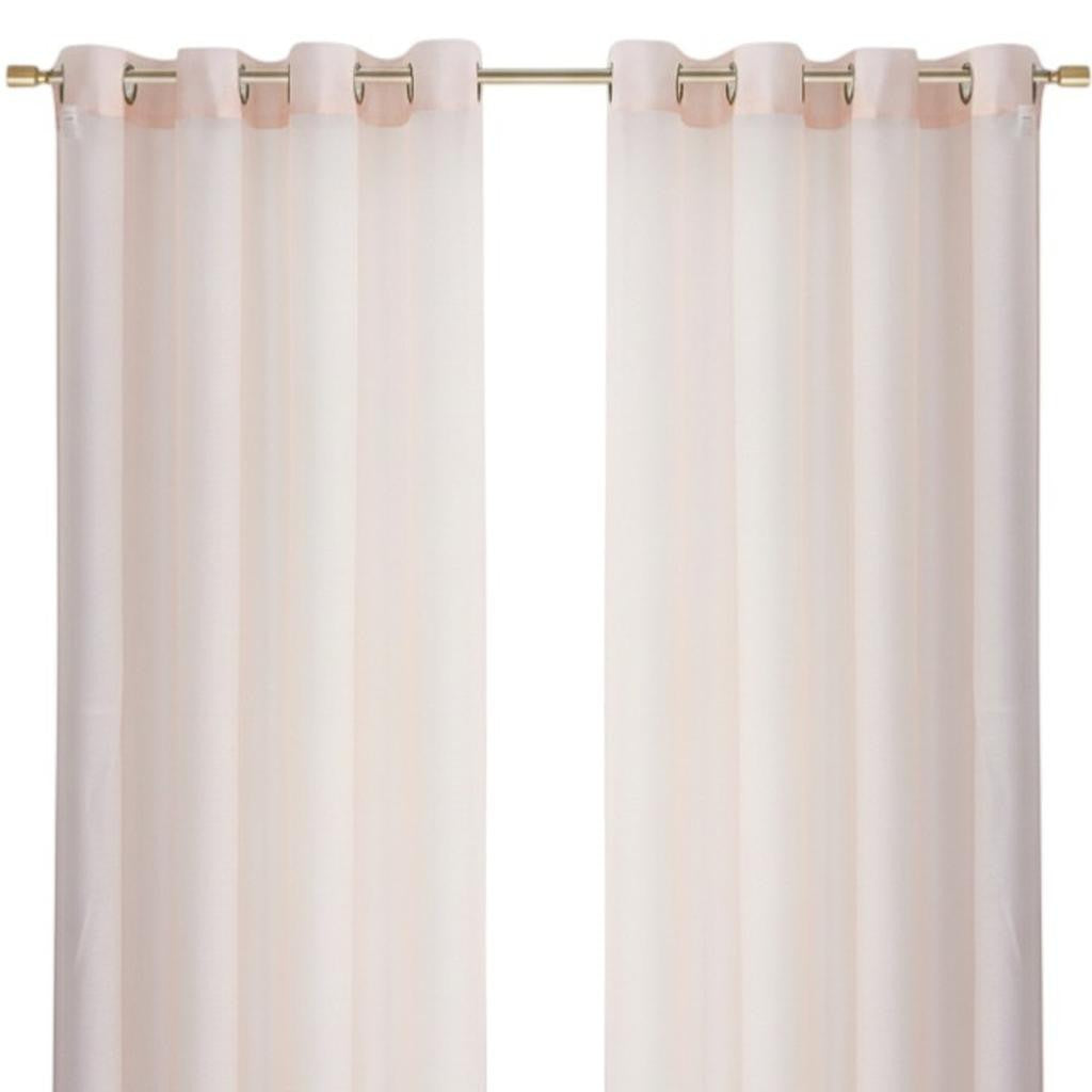 Set of Two 84"  Blush Solid Modern Window Panels