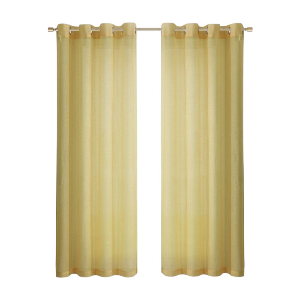 Set of Two 84"  Gold Solid Modern Window Panels
