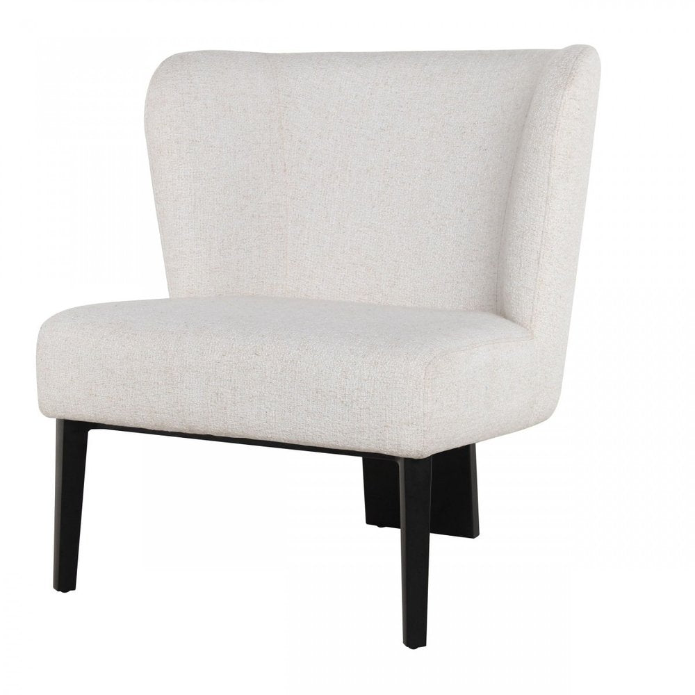 30" Gray And Black Upholstered Wingback Chair