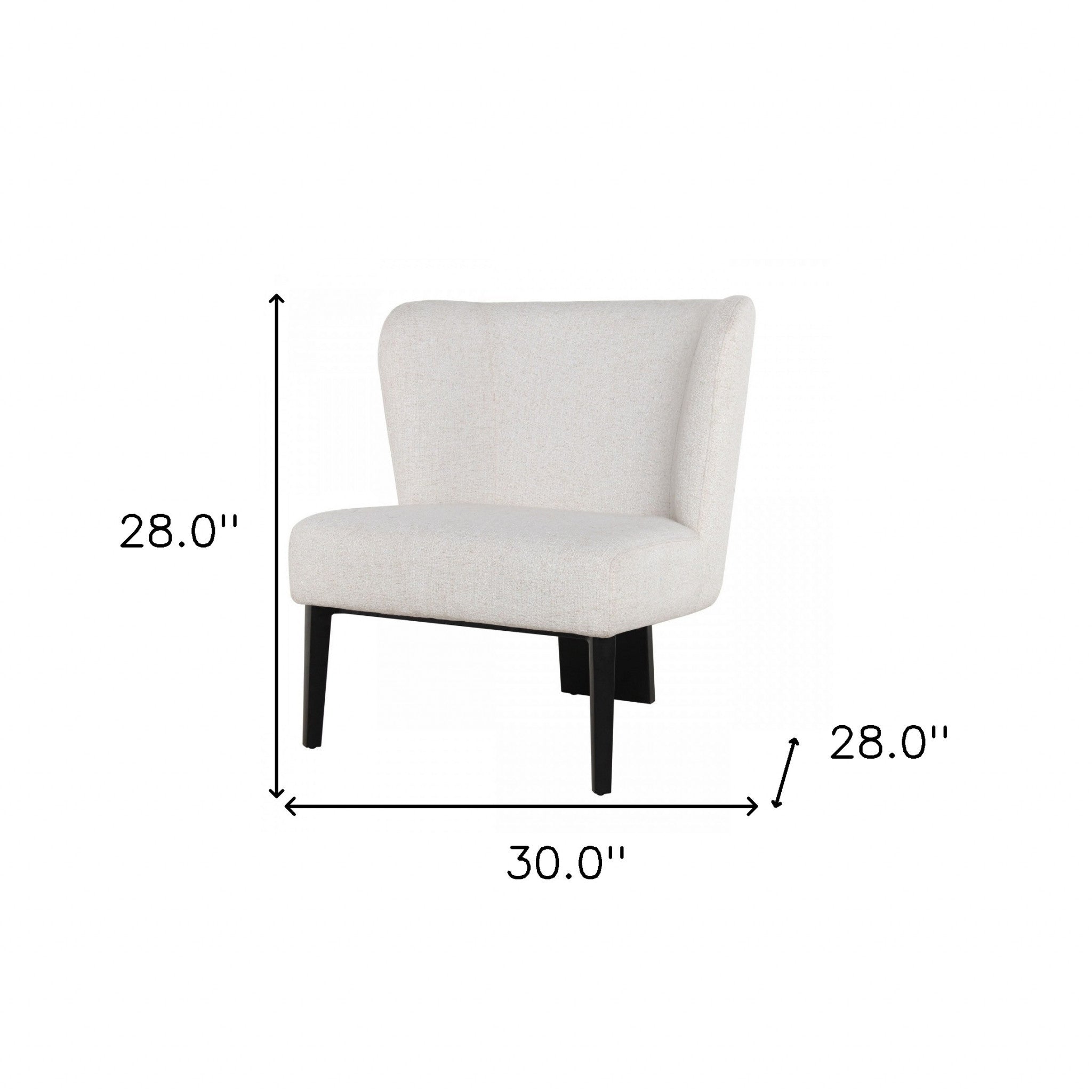 30" Gray And Black Upholstered Wingback Chair