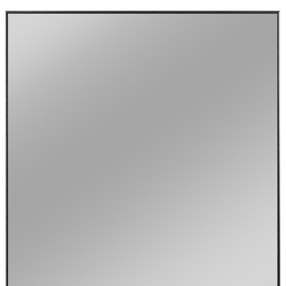 59" Black Aluminum Framed Bathroom Vanity Mirror