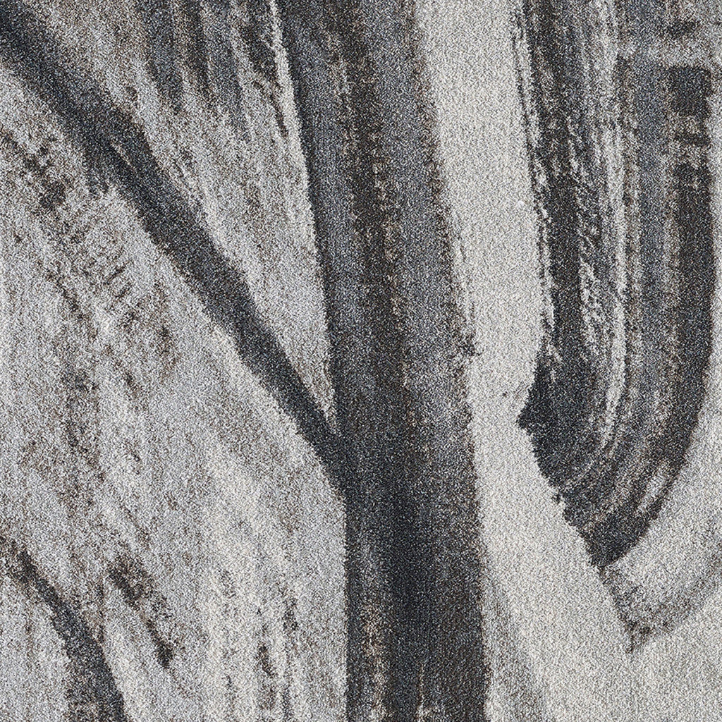 8' X 11' Gray Abstract Dhurrie Area Rug