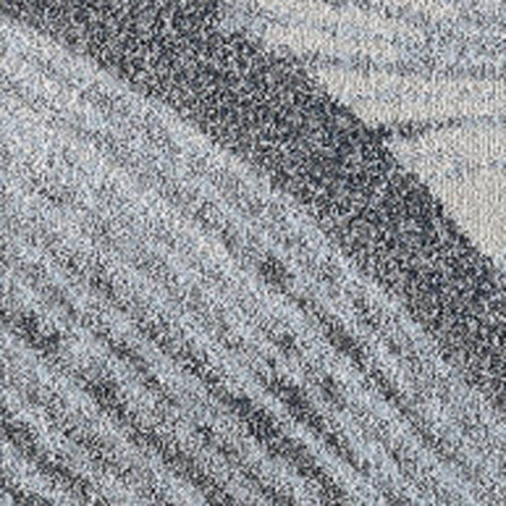 7' X 10' Blue and Gray Abstract Area Rug