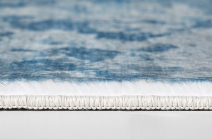 8' X 10' Blue And Ivory Abstract Area Rug