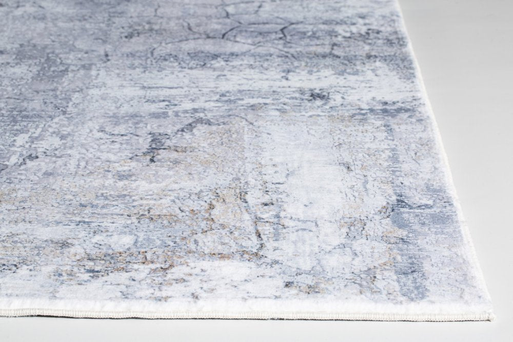 8' X 10' Gray And Ivory Abstract Area Rug