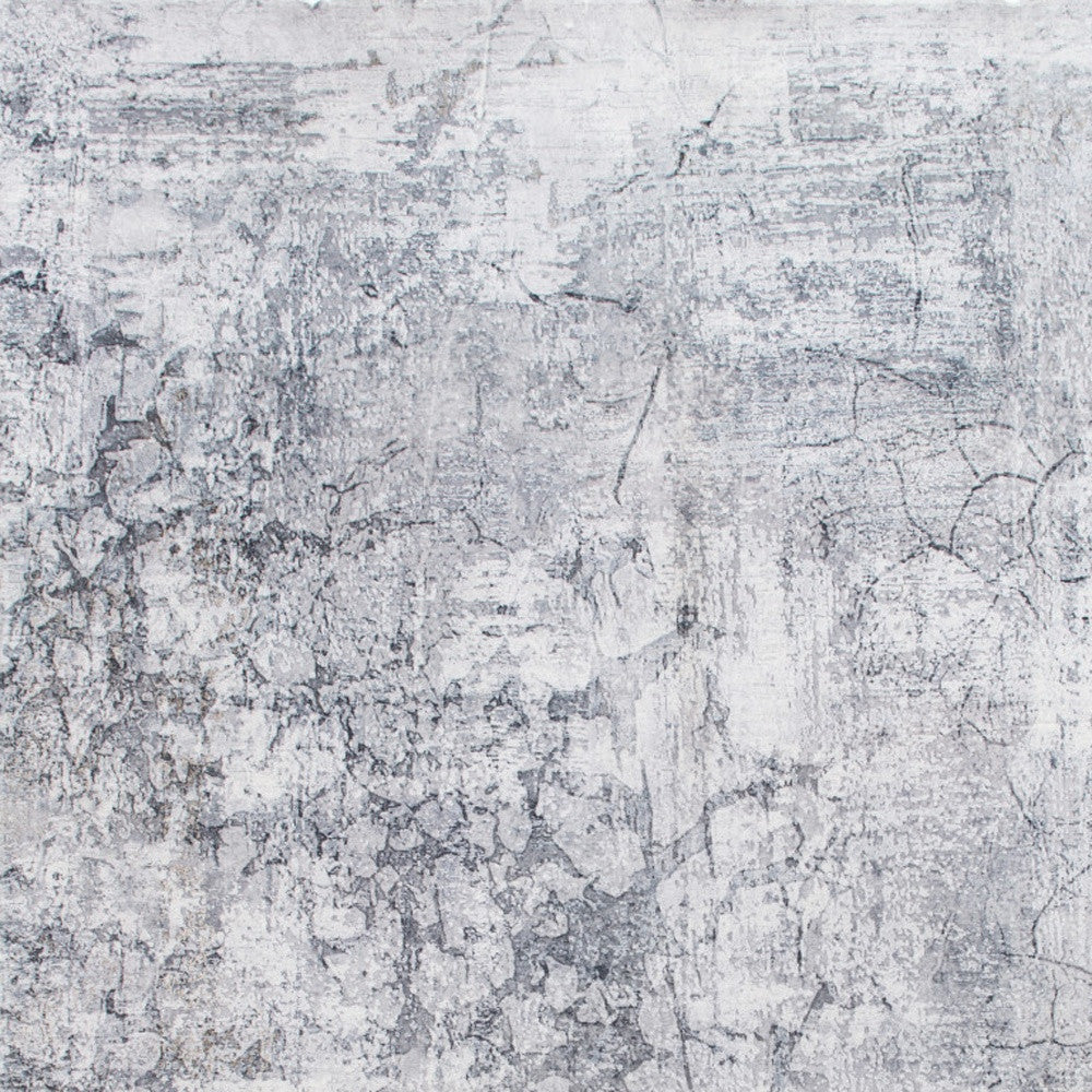 8' X 10' Gray And Ivory Abstract Area Rug