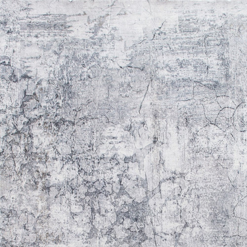 8' X 10' Gray And Ivory Abstract Area Rug