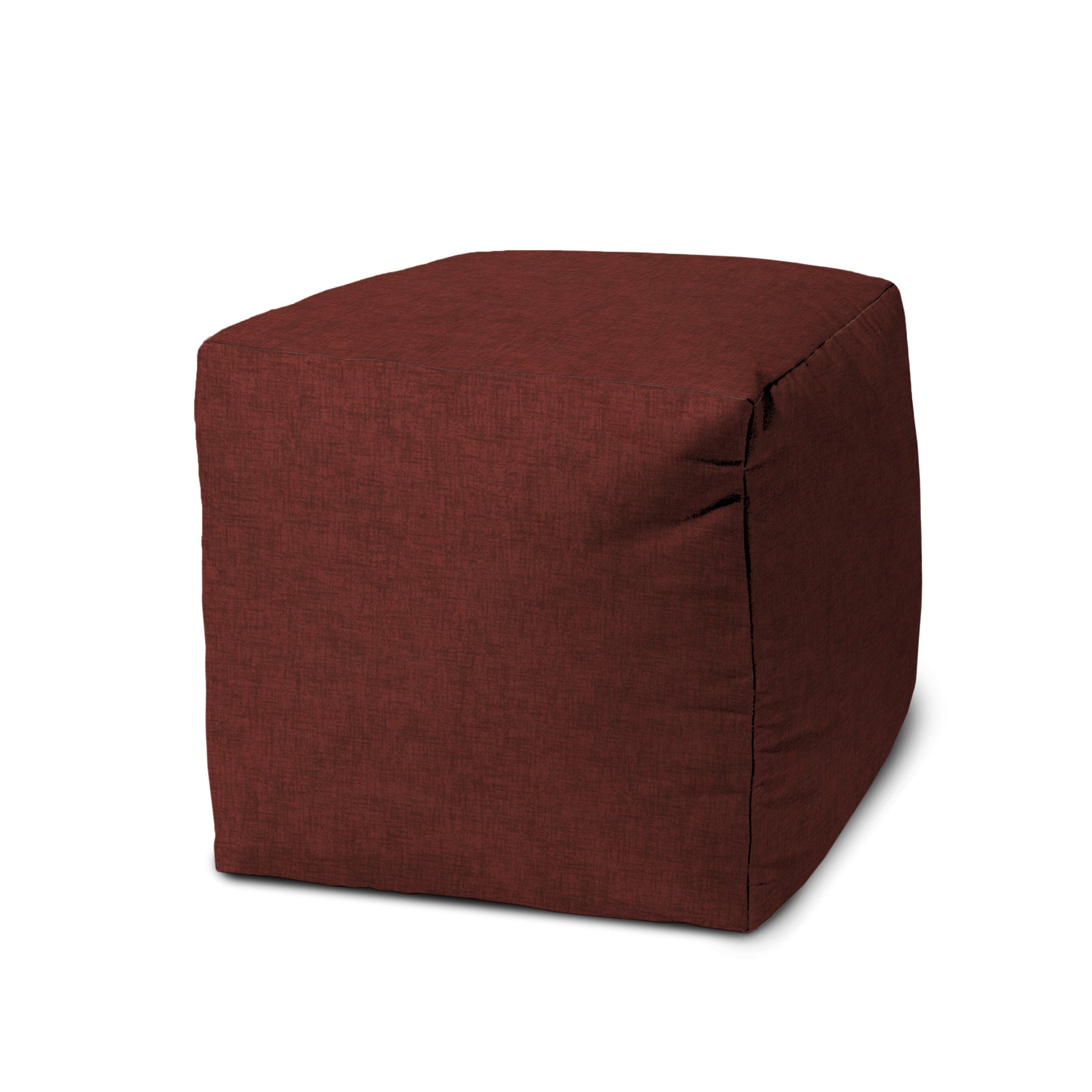 17" Taupe Cube Indoor Outdoor Pouf Cover