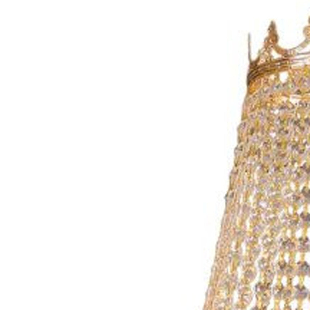 Classy Glam Gold Faux Crystal Chandelier