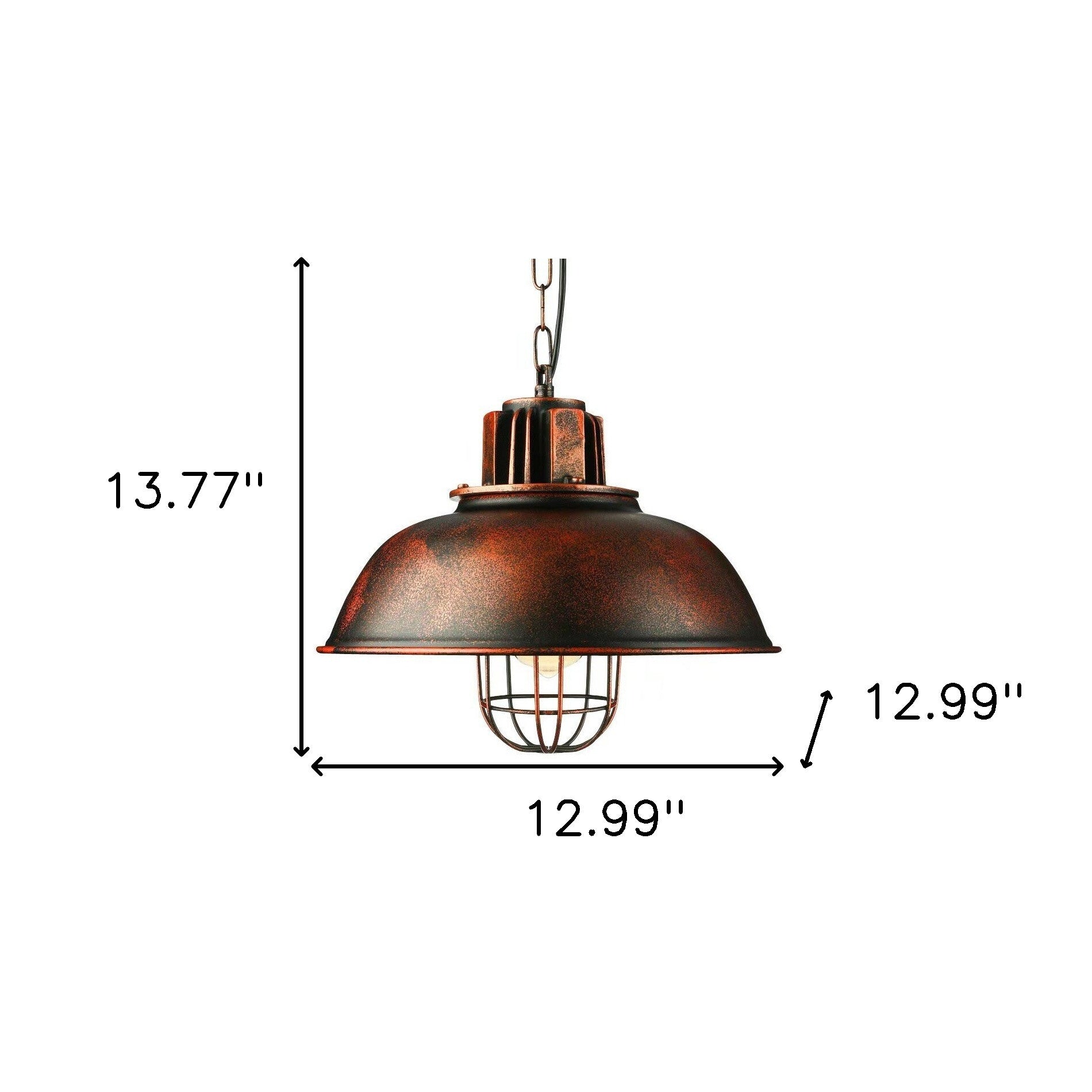 Industrial Retro Vintage Bronze Metal Pendant Lamp
