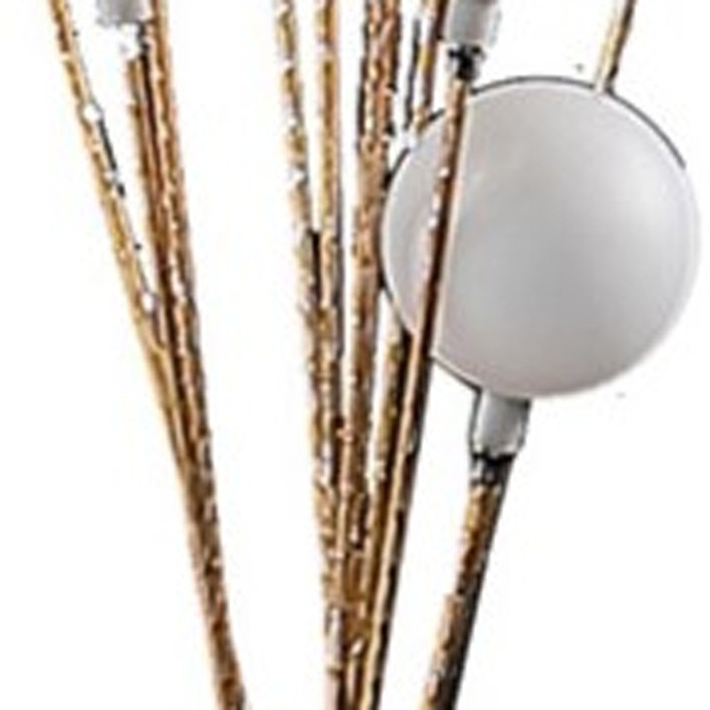 46" Gold 11 LED Novelty Floor Lamp With White