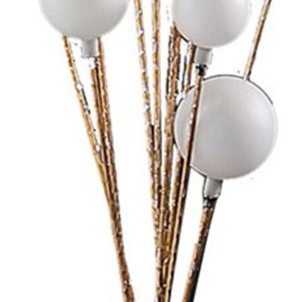 46" Gold 11 LED Novelty Floor Lamp With White