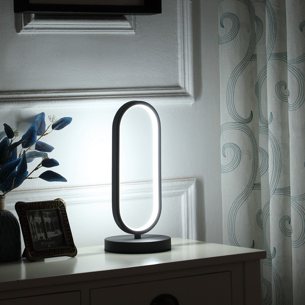 14" Black Metal Desk LED Table Lamp