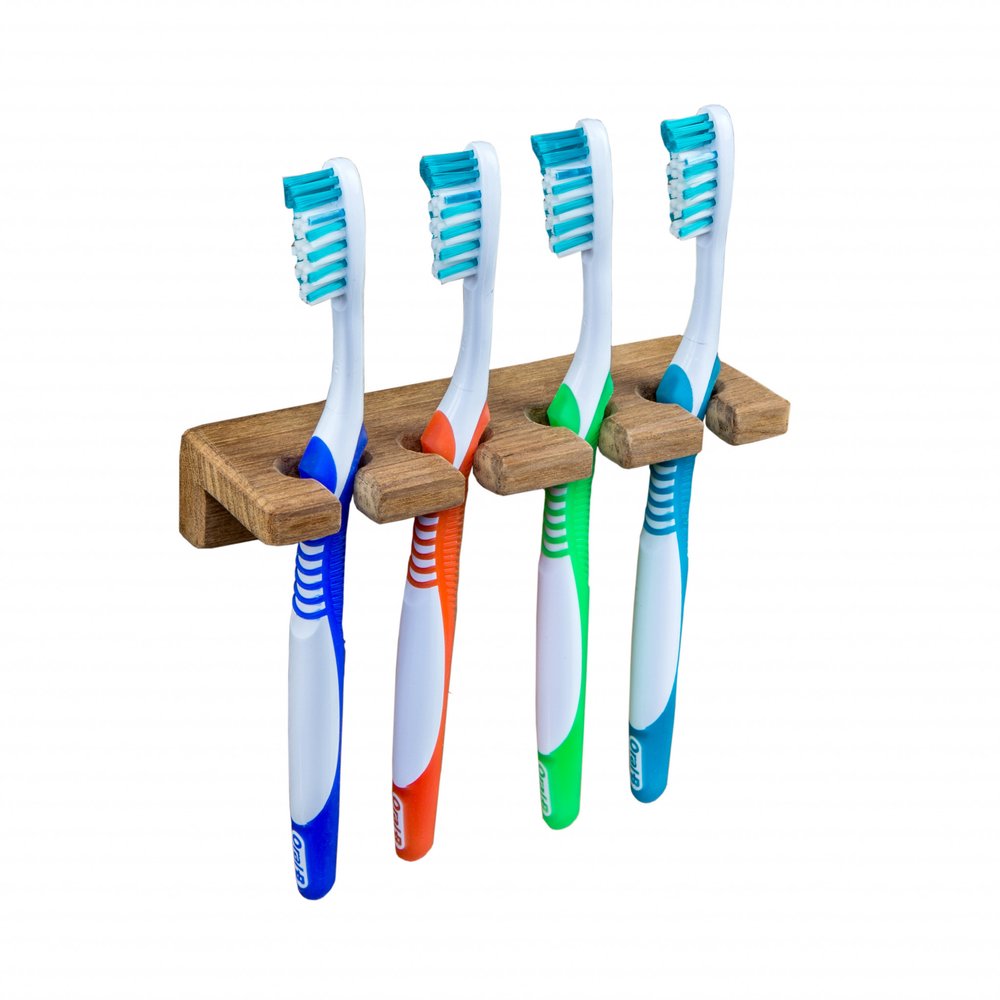 6" Brown Toothbrush Holder