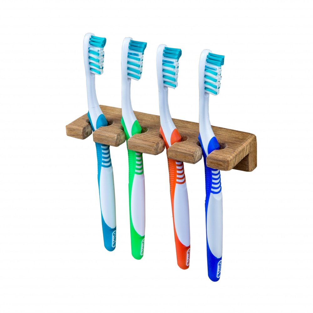 6" Brown Toothbrush Holder