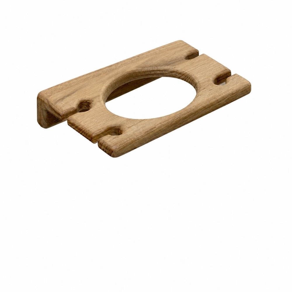 Traditional Solid Teak Wall Mount Cup and Toothbrush Holder