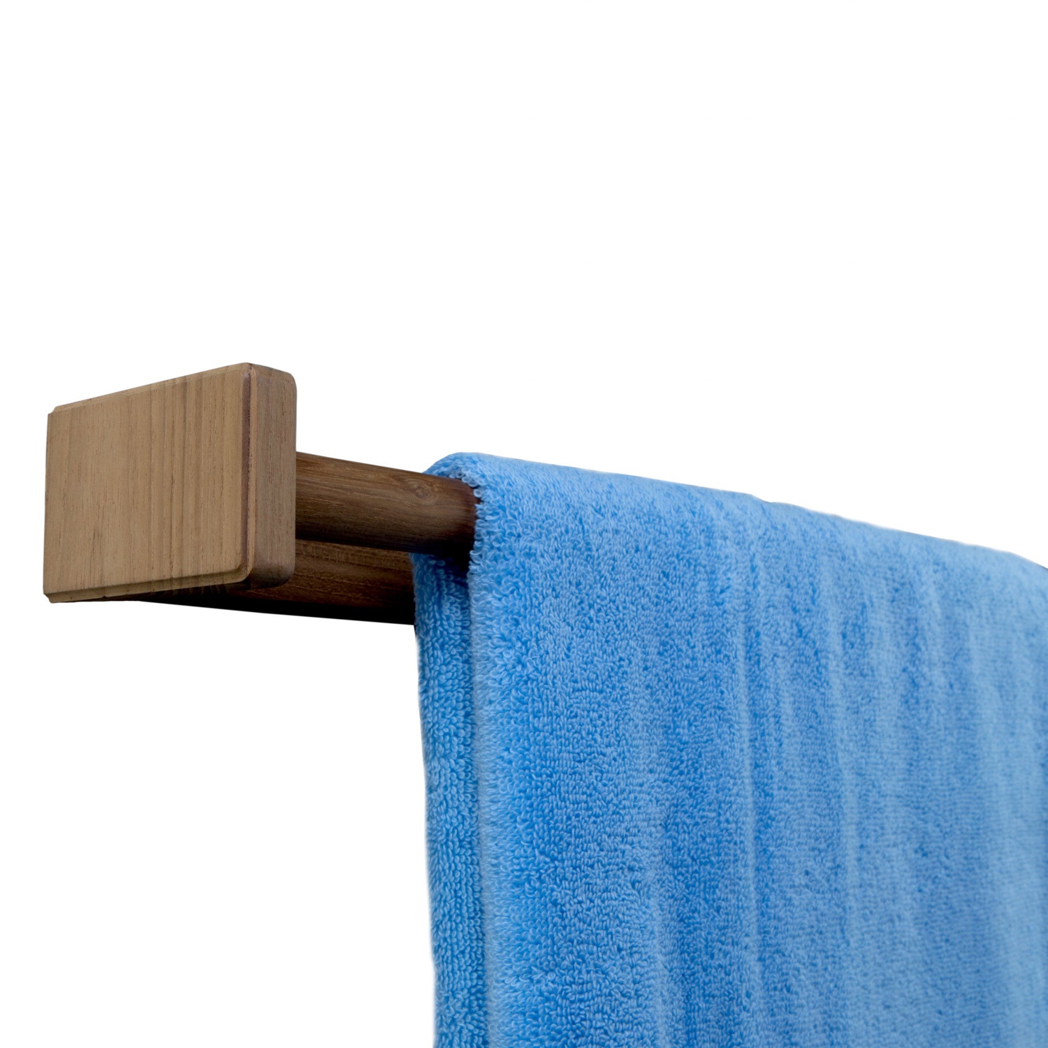 22" Traditional Solid Teak Towel Bar