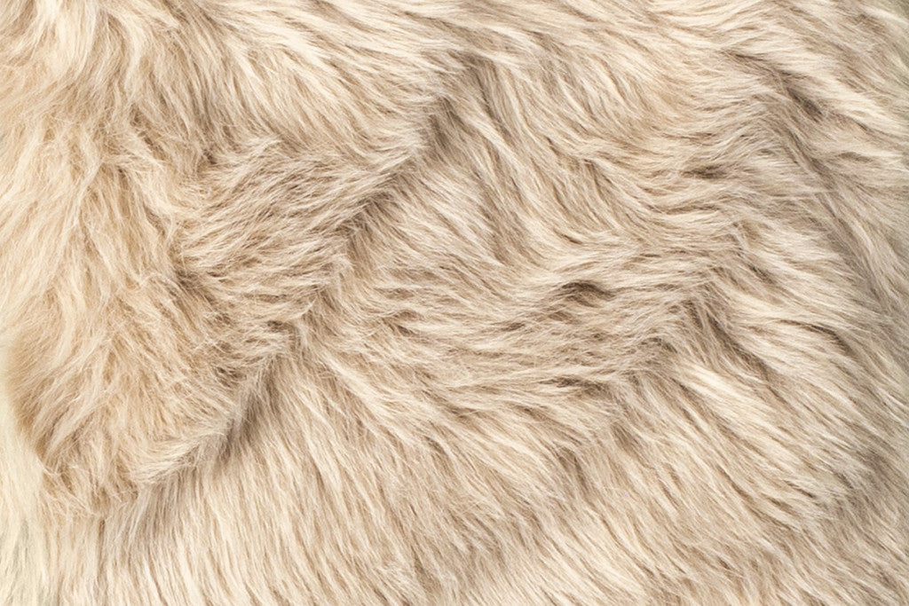 Set Of Two 17" X 17" Taupe Faux Fur Solid Color Dining Chair Pads