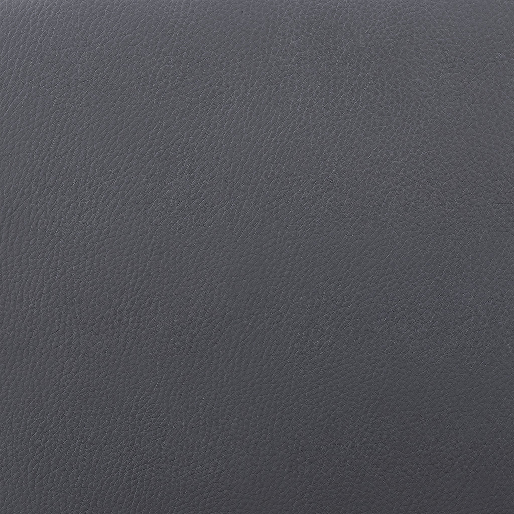 27" Gray And Black Faux Leather And Fabric And Solid Wood Low Back Counter Height Swivel Bar Chair