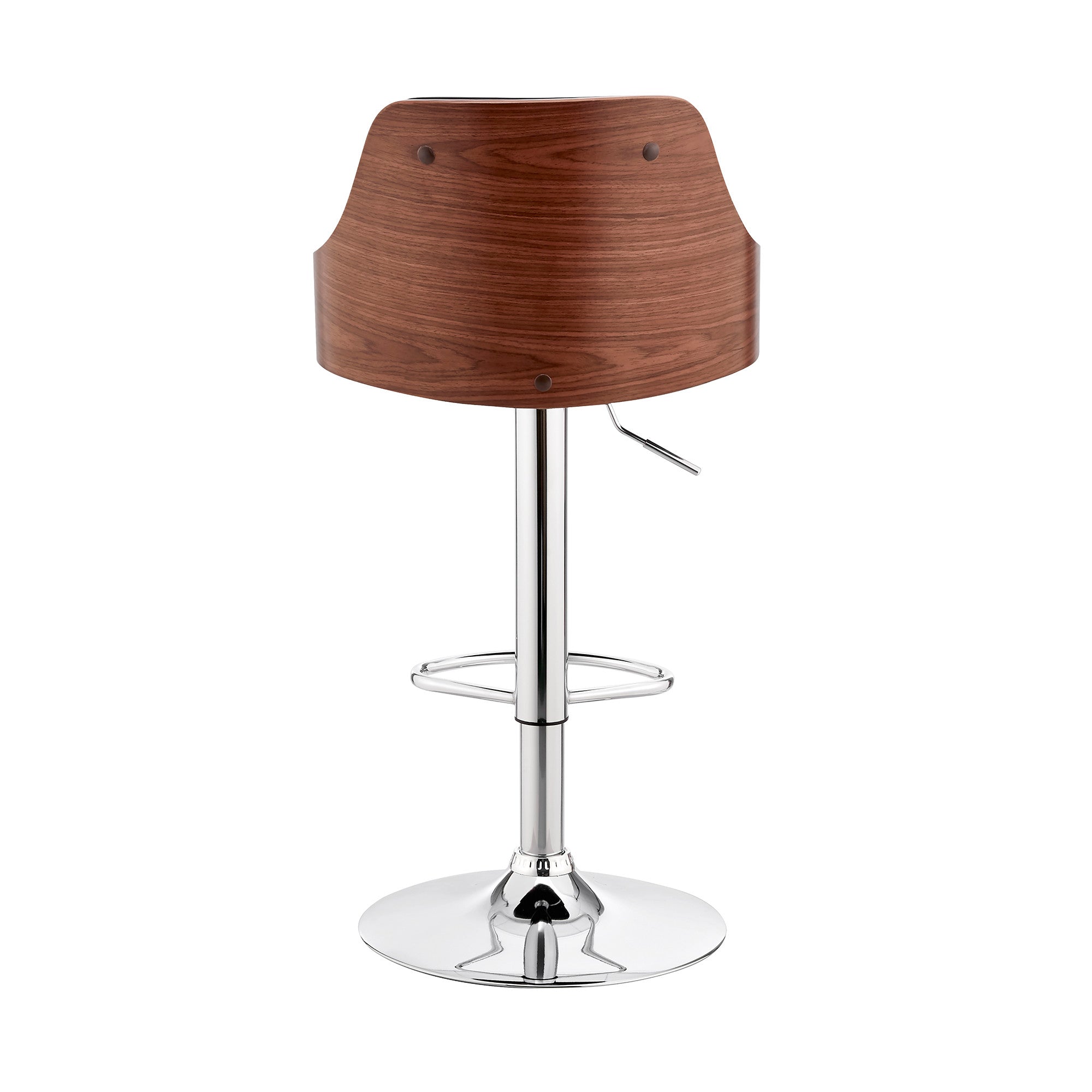 Black And Silver Fabric And Iron Adjustable Height Swivel Bar Chair