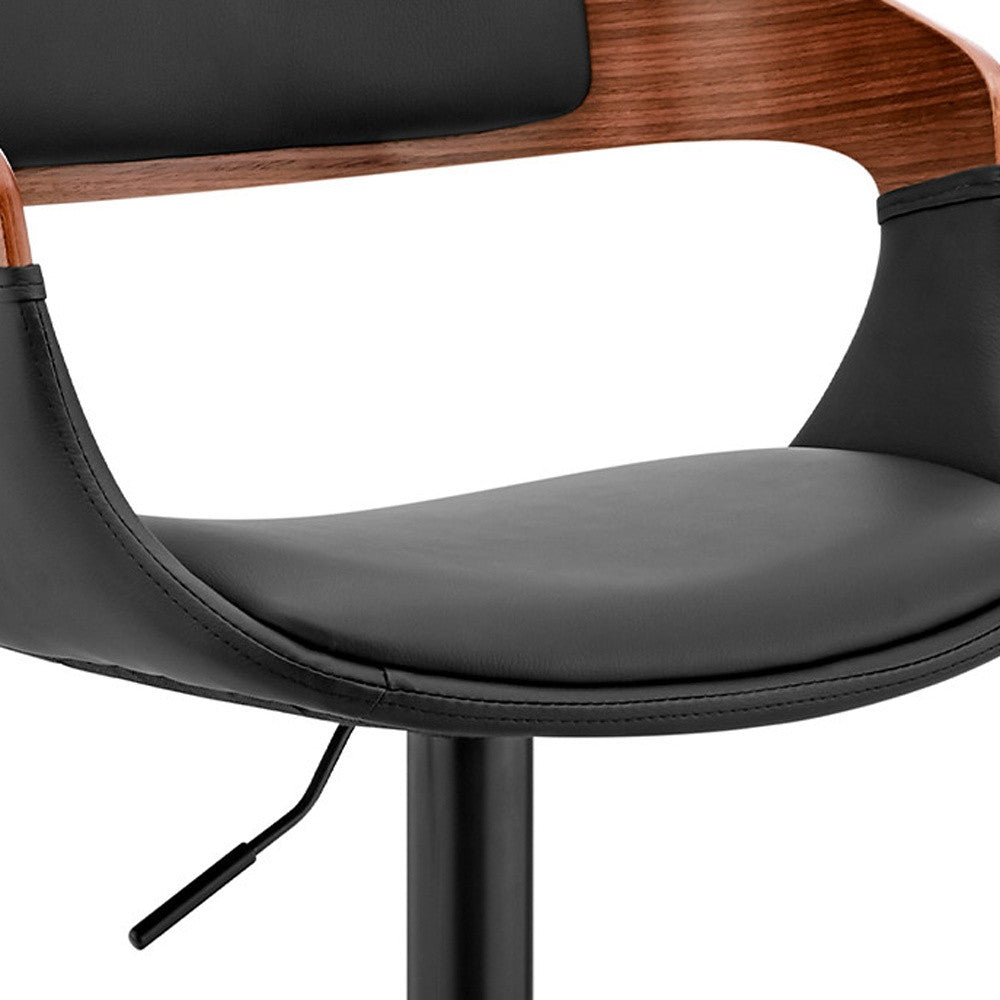 24" Black Iron Swivel Low Back Adjustable Height Bar Chair