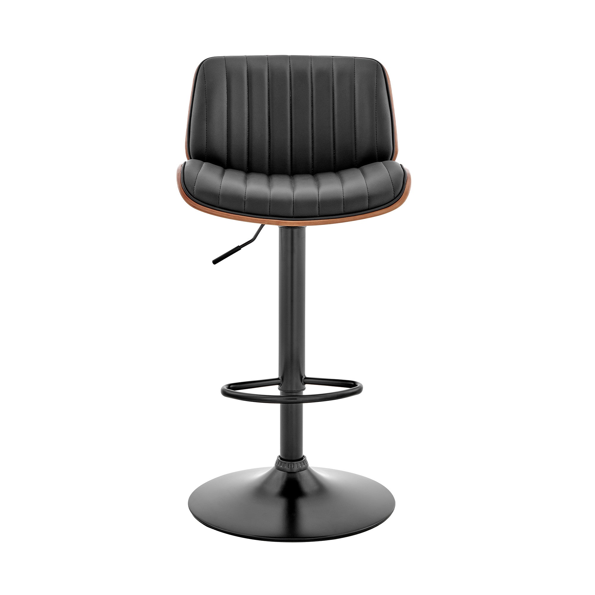 24" Black Iron Swivel Adjustable Height Bar Chair