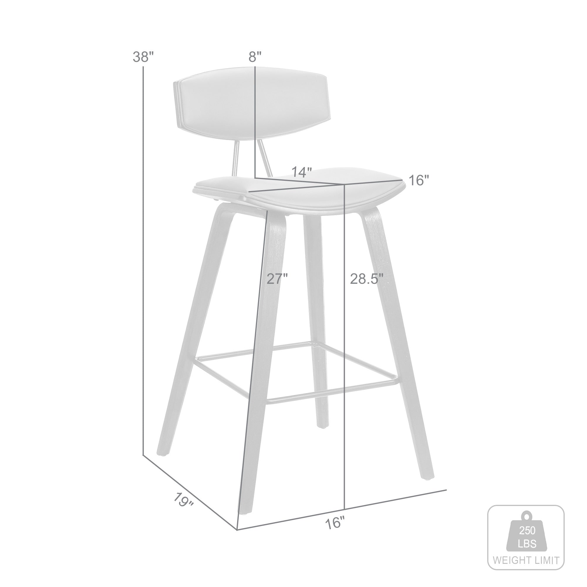 29" Low Back Bar Height Bar Chair