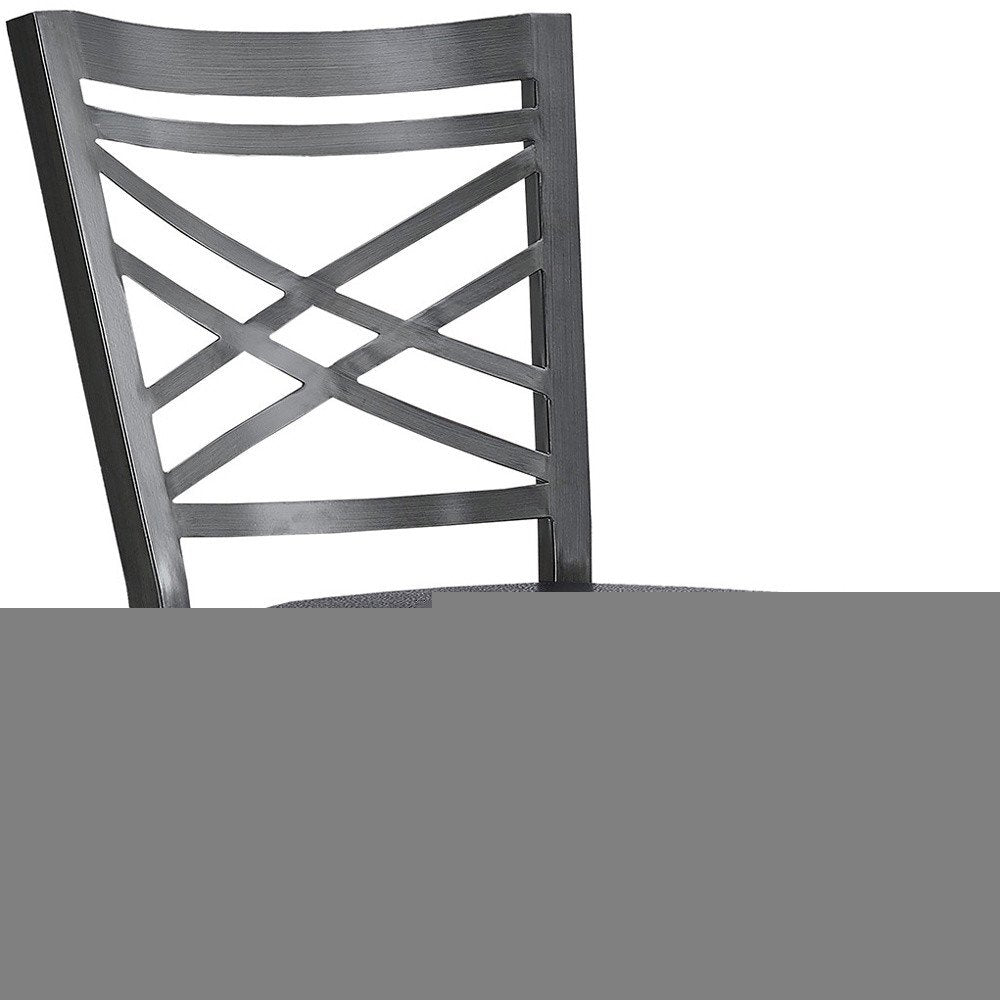26" Black Iron Counter Height Bar Chair