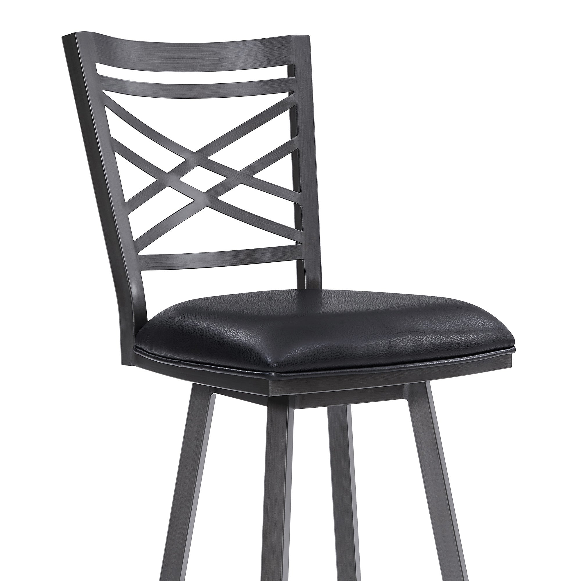 30" Black Iron Bar Height Bar Chair