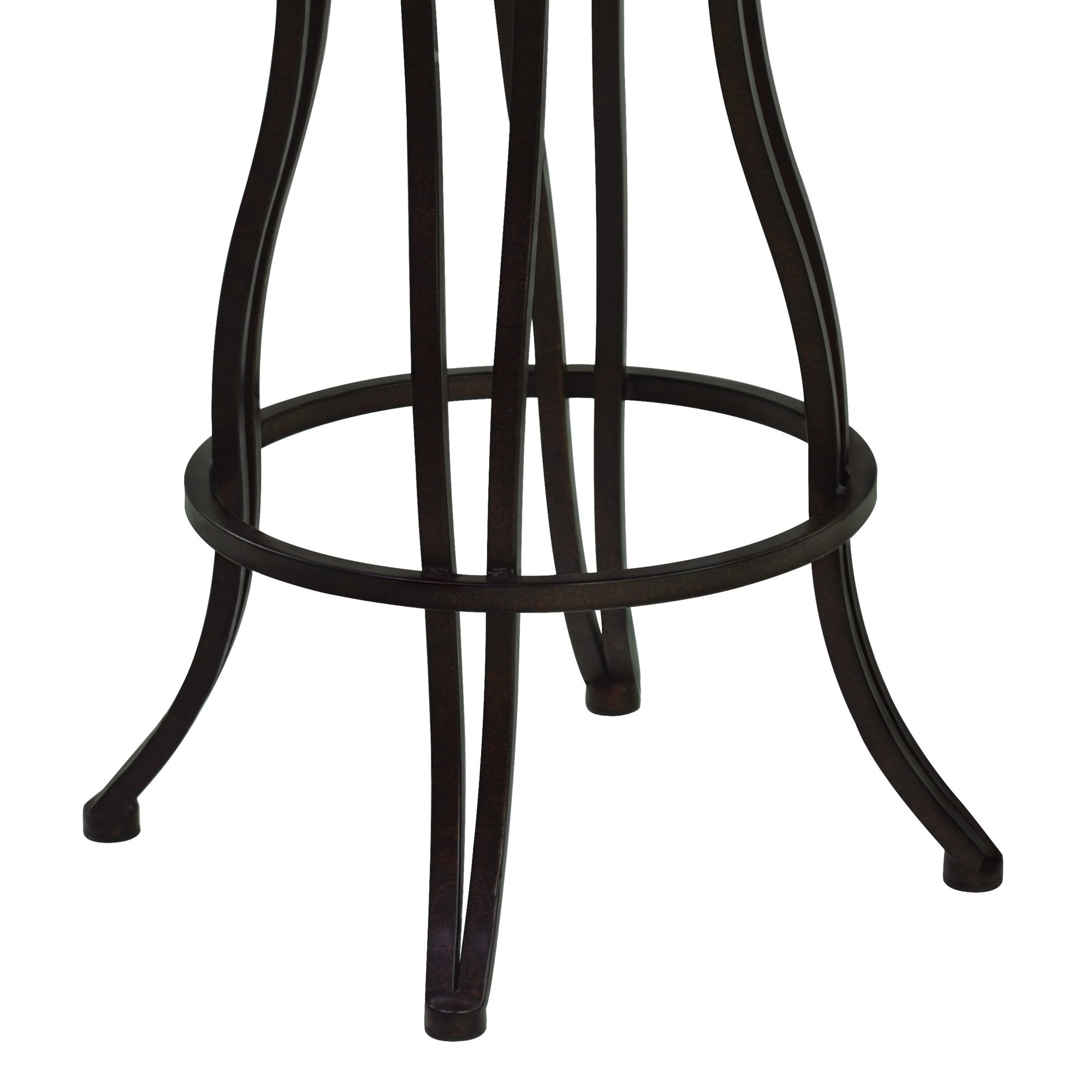 30" Espresso Iron Swivel Bar Height Bar Chair