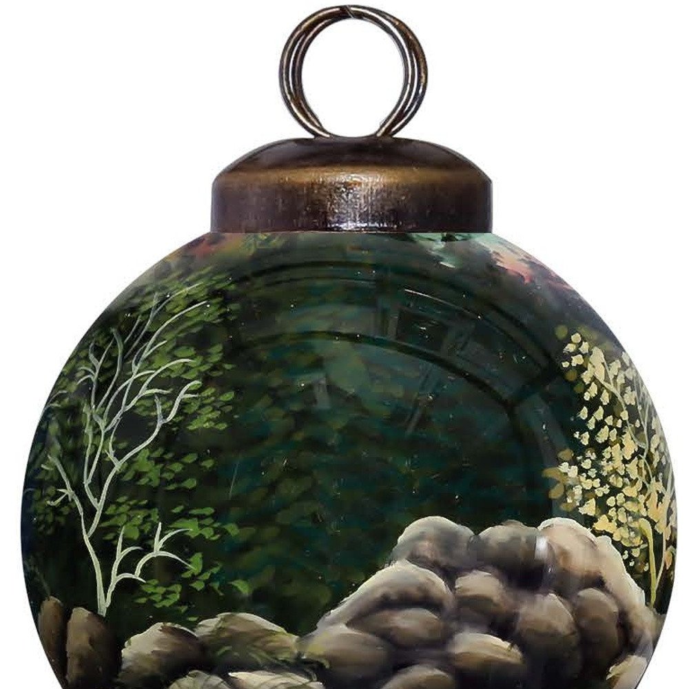 Green Glass Ball Ornament