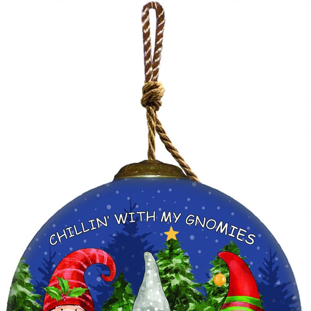 Red Blue And Green Glass Ball Ornament