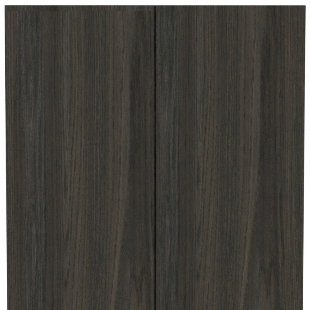 71" Dark Brown Wood Pantry Or Storage Closet