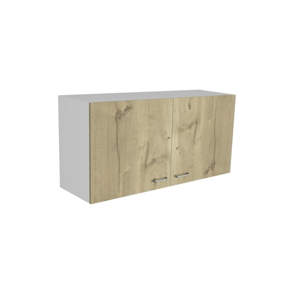 39" White And Light Oak Standard Accent Cabinet With One Shelf