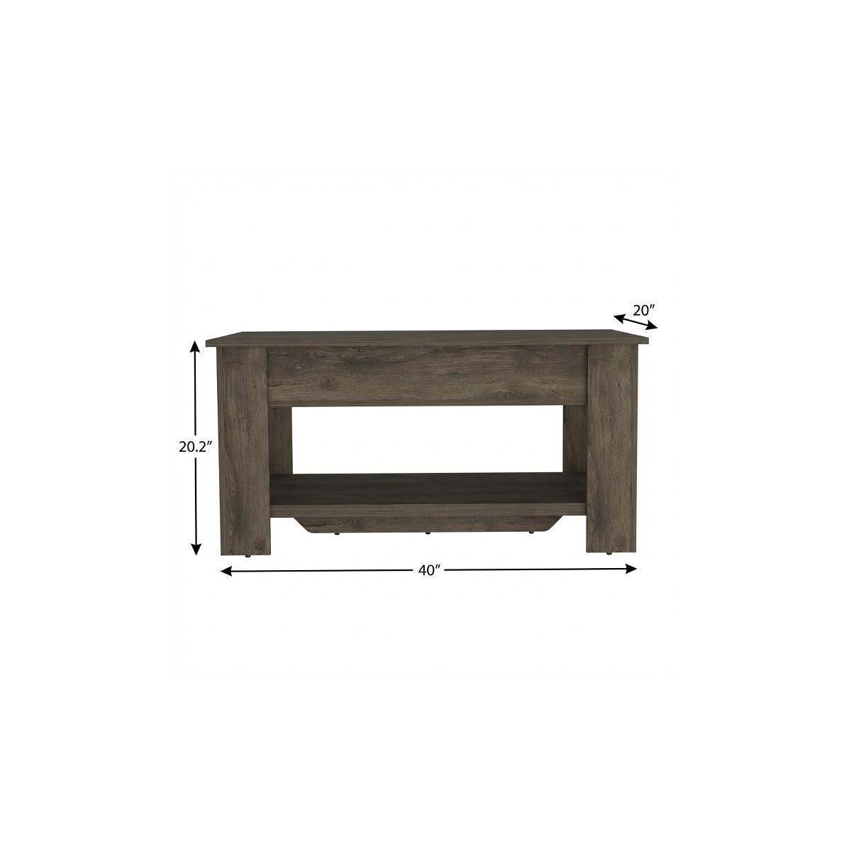 40" Dark Brown Wood Storage Bench With Flip Top Shoe Storage And Shelves