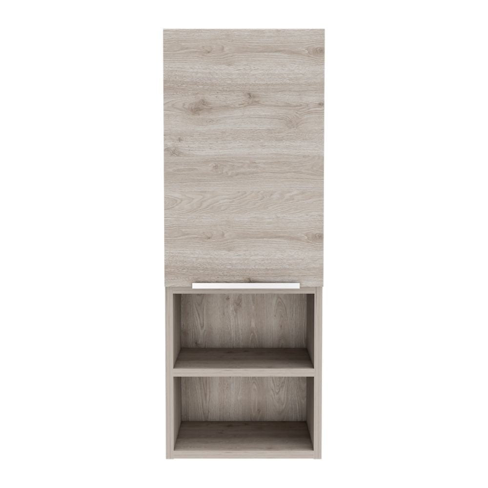 12" Light Gray Wood Floating Single Door Bathroom Vanity