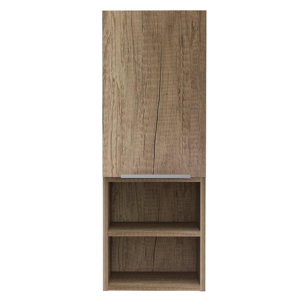 12" Natural Wood Wall Mounted Shaker Style Single Door Medicine Cabinet