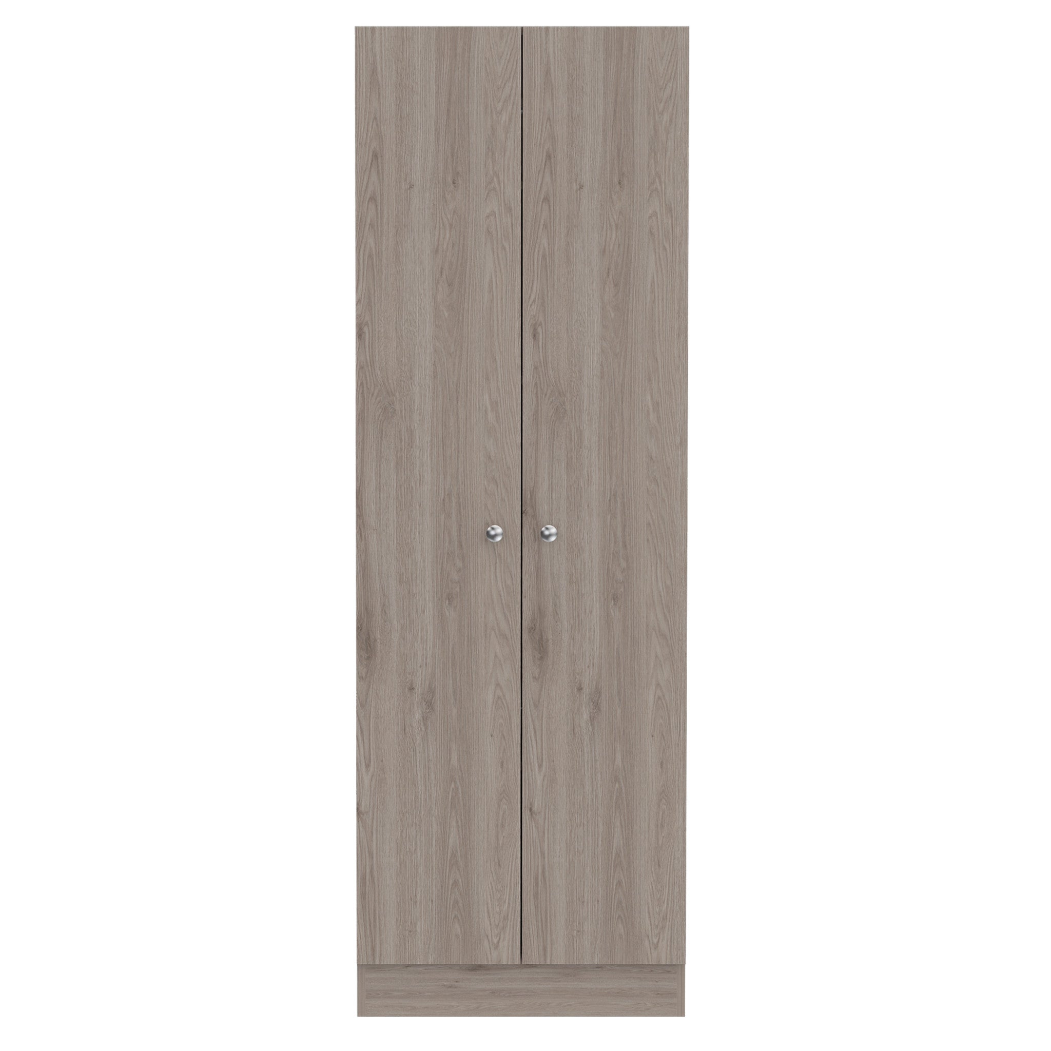 71" Light Gray Wood Two Door Pantry Or Storage Closet