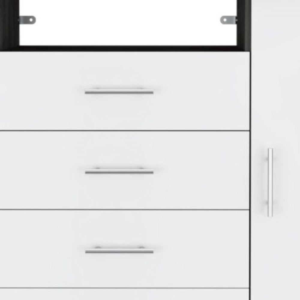 36" Gray and White Four Drawer Dresser