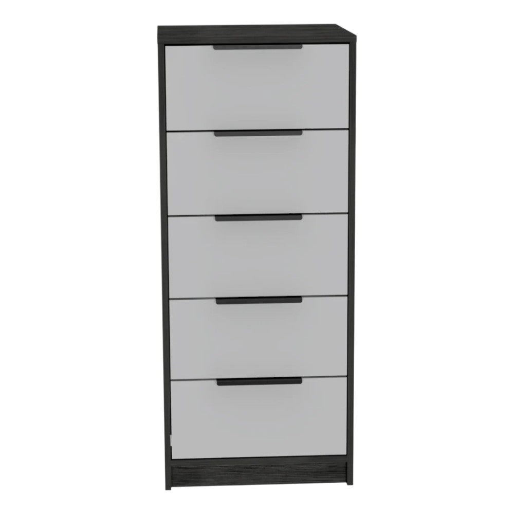 18" White Manufactured Wood Five Drawer Chest