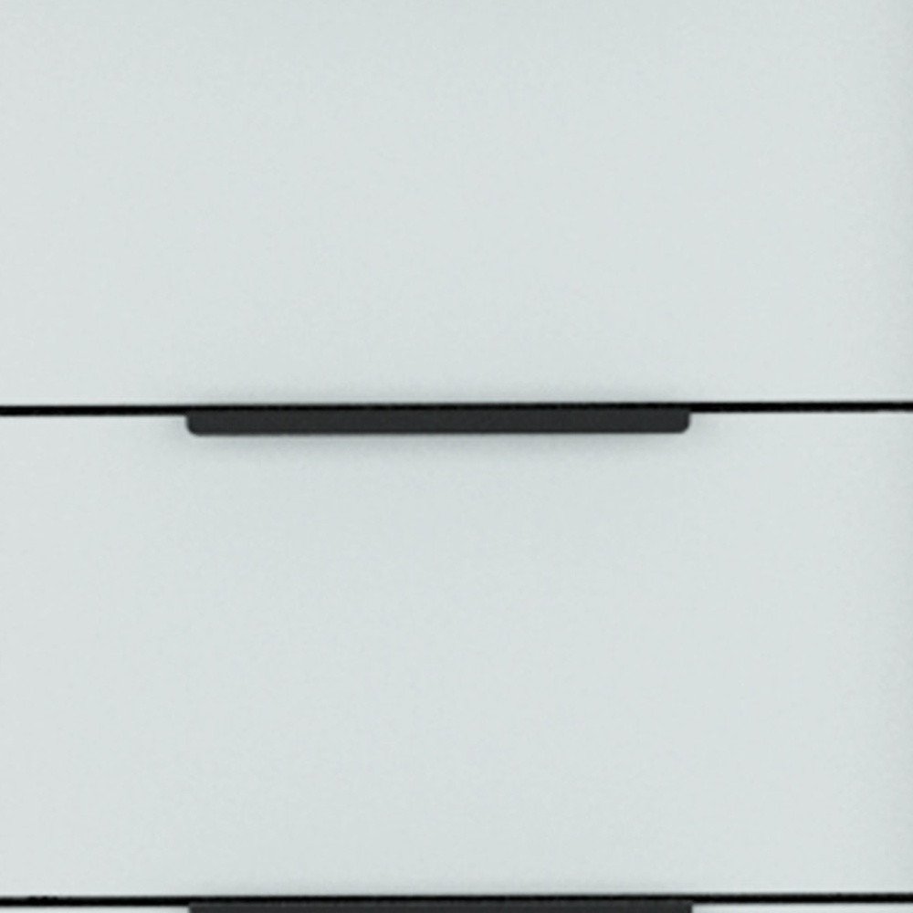 18" Brown And White Five Drawer Chest