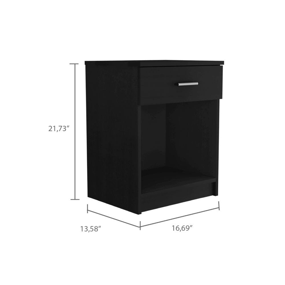 22" Wood One Drawer Nightstand