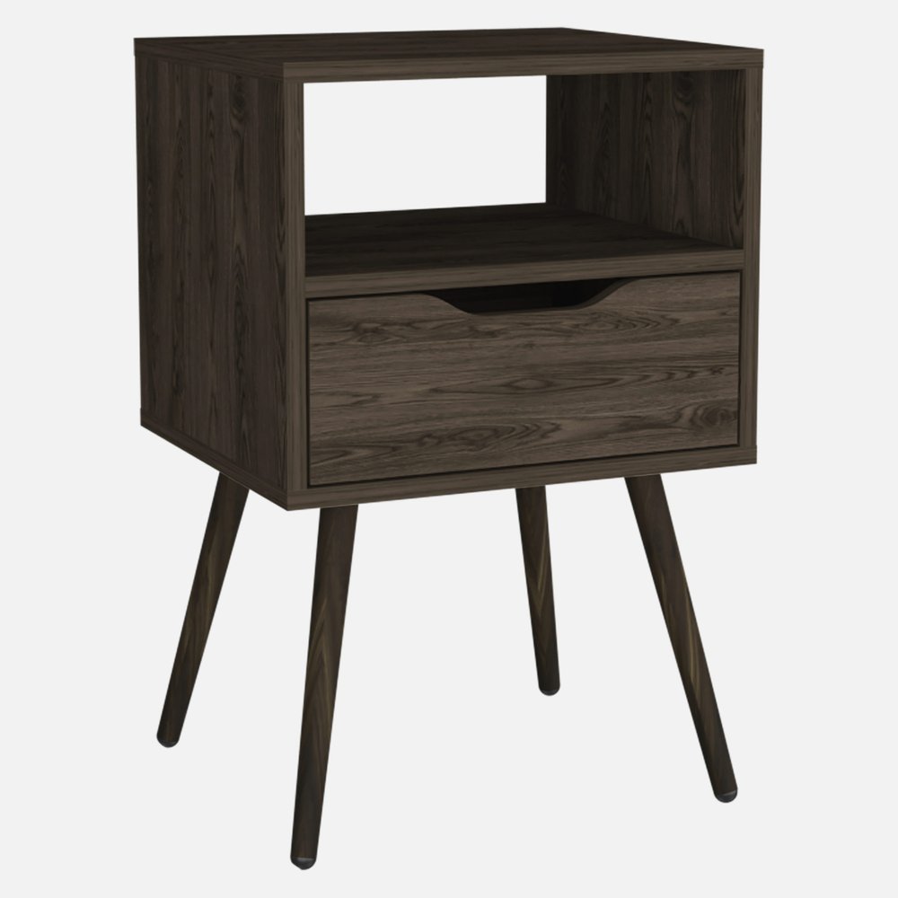 25" Wood One Drawer Nightstand